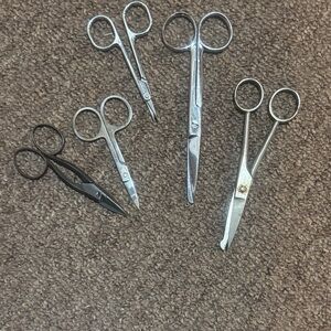 Grooming Scissors Set - Silver and Black